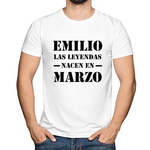 Camiseta personalizada Las leyendas nacen... (Vista alternativa)