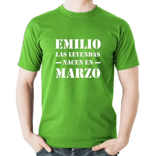 Camiseta personalizada Las leyendas nacen... (Idea de regalo original)