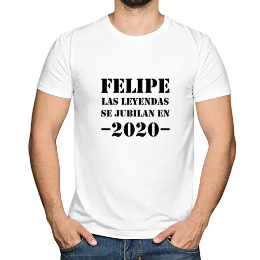 Camiseta personalizada Las leyendas se jubilan (Vista alternativa)