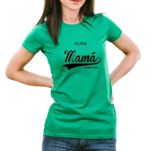 Camiseta personalizada Mam&aacute; desde... (Detalle de presentación)