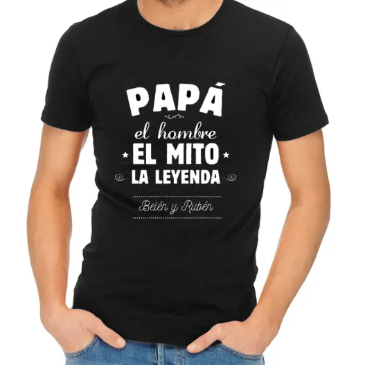 Camiseta personalizada  'Pap&aacute;, el mito, la leyenda' (Vista alternativa)