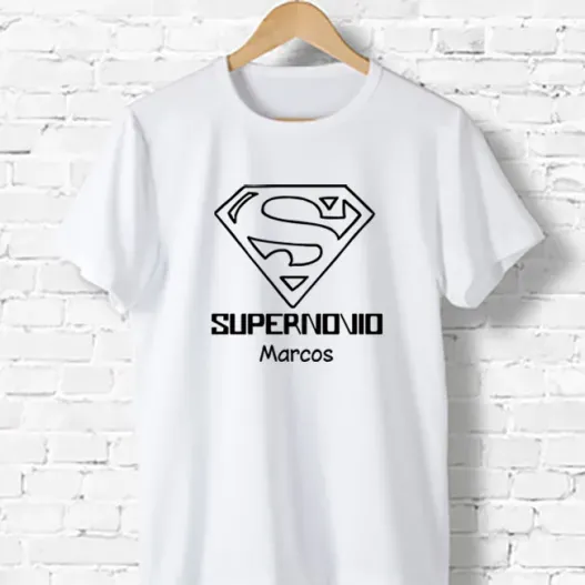 Camiseta personalizada SuperNovio (Idea de regalo original)