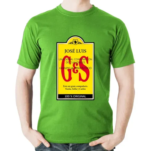 Camiseta personalizada Whisky (Detalle de presentación)