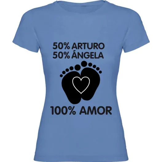 Camiseta porcentajes personalizada (Detalle de presentación)