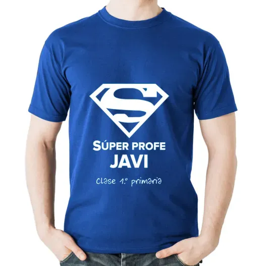 Camiseta S&uacute;per Profe para profesores (Detalle de presentación)
