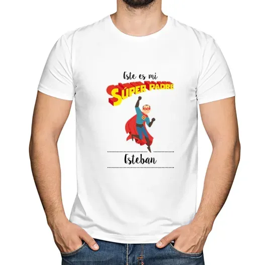 Camiseta S&uacute;perpadre personalizada