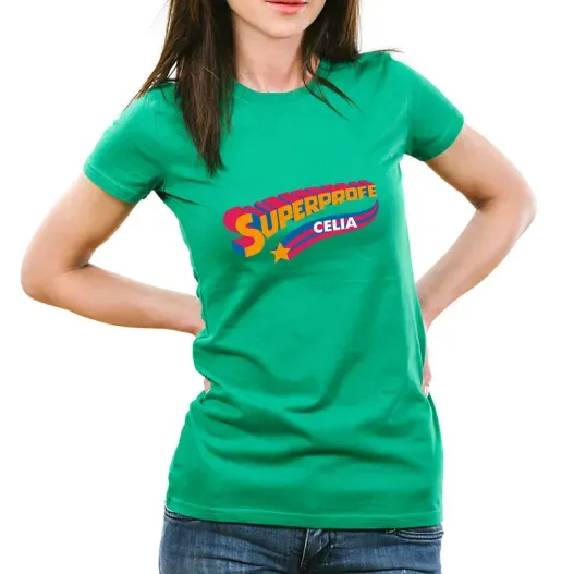 Camiseta SuperProfe personalizada para ella (Vista alternativa)