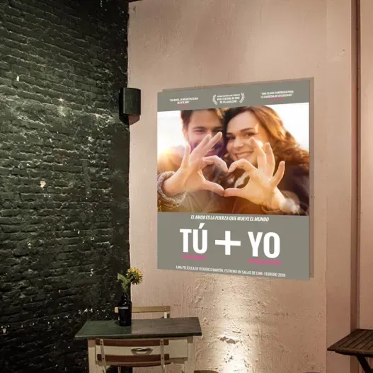 Cartel de pel&iacute;cula personalizado (Detalle de presentación)