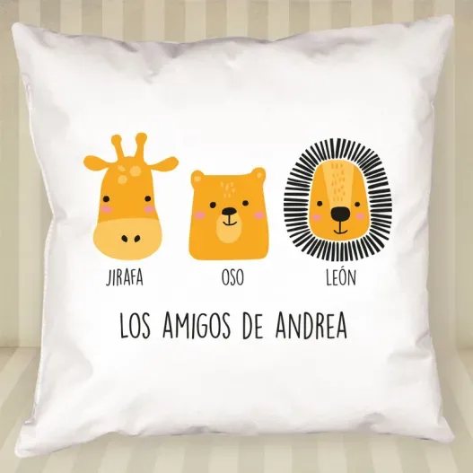 Coj&iacute;n animalitos personalizado (Detalle de presentación)
