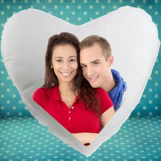 Coj&iacute;n coraz&oacute;n personalizado con foto (Idea de regalo original)