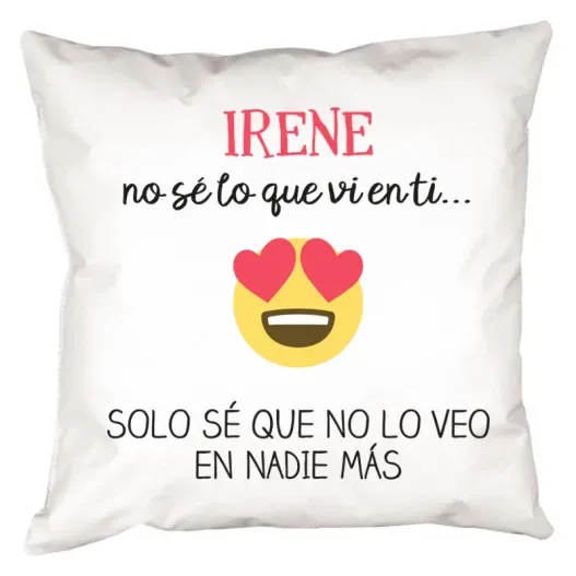 Coj&iacute;n emoticono enamorado personalizado (Idea de regalo original)