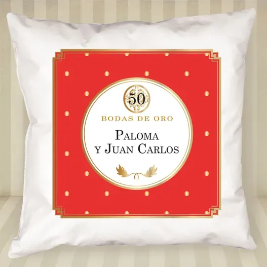 Coj&iacute;n especial bodas de oro personalizado (Vista alternativa)