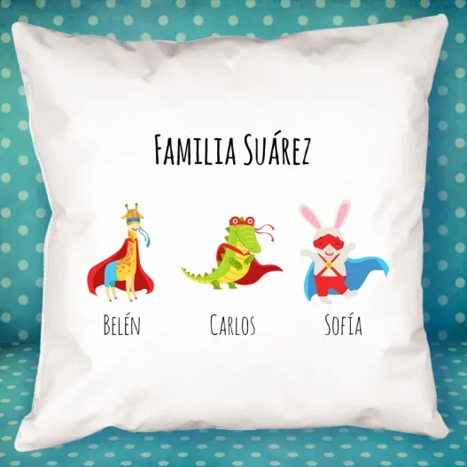 Coj&iacute;n familias personalizado (Idea de regalo original)