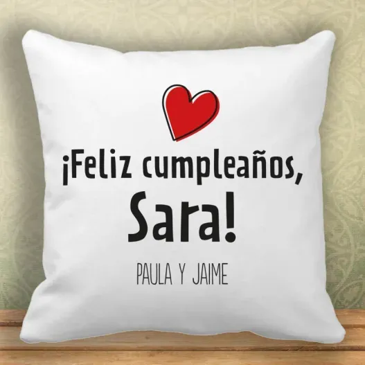 Coj&iacute;n feliz cumplea&ntilde;os mujer (Vista alternativa)