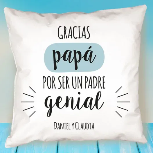 Coj&iacute;n para un pap&aacute; genial personalizado (Foto de catálogo)