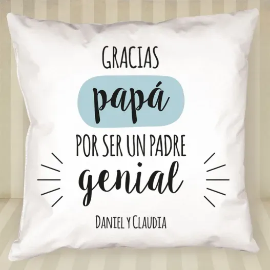Coj&iacute;n para un pap&aacute; genial personalizado (Idea de regalo original)