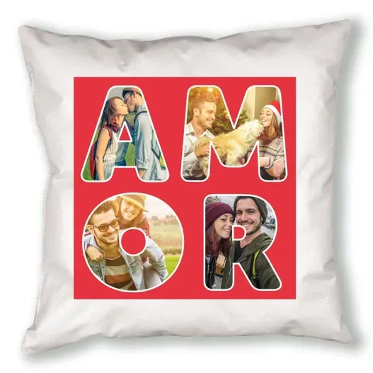 Coj&iacute;n personalizado AMOR personalizado (Detalle de presentación)