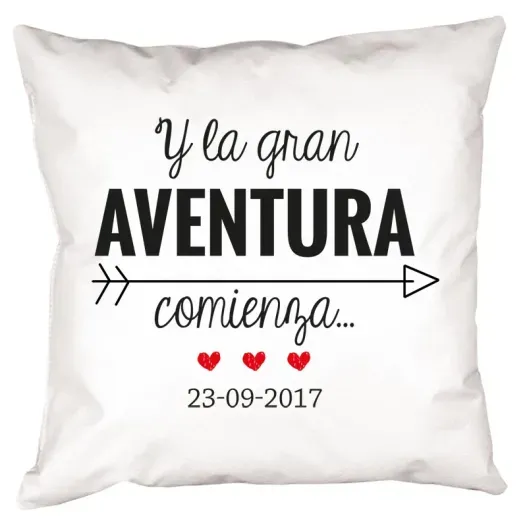 Coj&iacute;n personalizado BODA (Detalle de presentación)