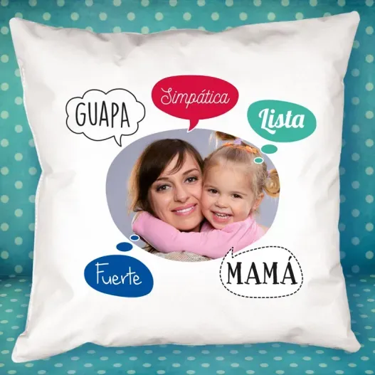 Coj&iacute;n personalizado 'burbujas' para mam&aacute;