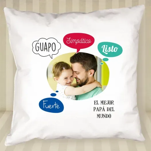 Coj&iacute;n personalizado 'burbujas' para pap&aacute; (Vista alternativa)