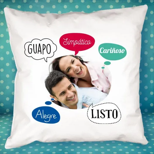 Coj&iacute;n personalizado 'burbujas' para pareja (Idea de regalo original)