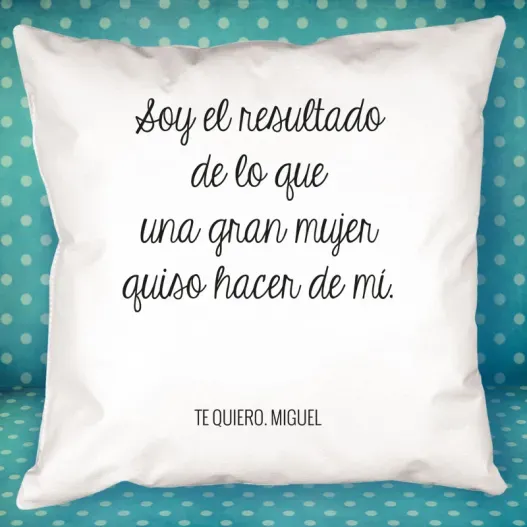 Coj&iacute;n personalizado con tus frases c&eacute;lebres (Vista alternativa)