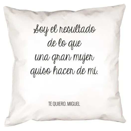 Coj&iacute;n personalizado con tus frases c&eacute;lebres (Idea de regalo original)