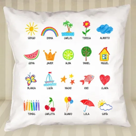 Coj&iacute;n personalizado 'Dibujos'