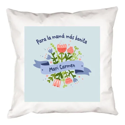 Coj&iacute;n personalizado floral (Vista alternativa)