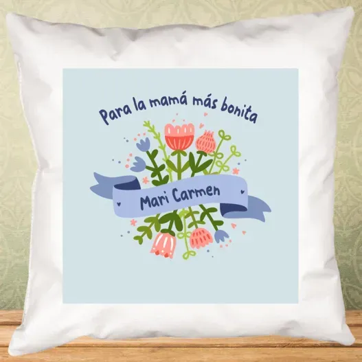 Coj&iacute;n personalizado floral