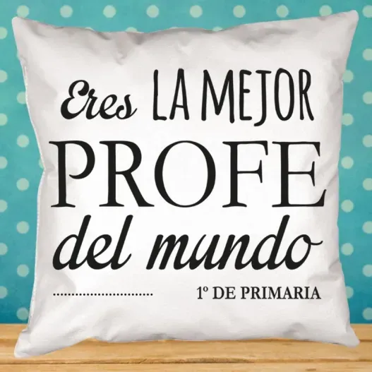 Coj&iacute;n personalizado mejor profe