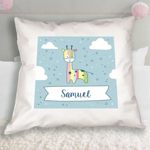 Coj&iacute;n personalizado mi peque&ntilde;a jirafa (Detalle de presentación)