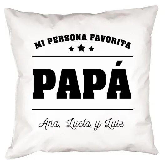 Coj&iacute;n personalizado Mi persona favorita (Detalle de presentación)