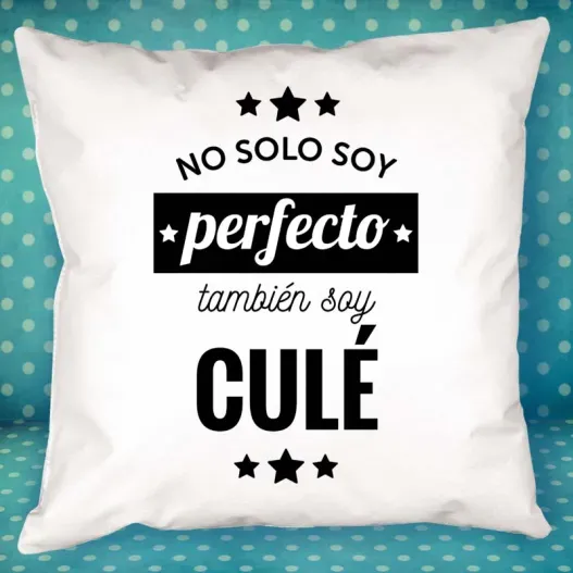 Coj&iacute;n personalizado 'No solo soy perfecto' (Foto de catálogo)
