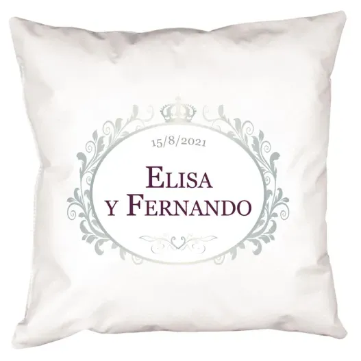 Coj&iacute;n personalizado para Boda (Detalle de presentación)