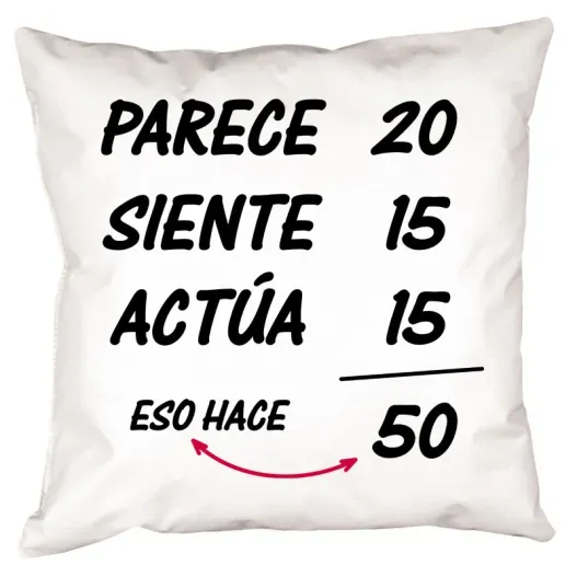 Coj&iacute;n personalizado para cumplea&ntilde;os (Detalle de presentación)