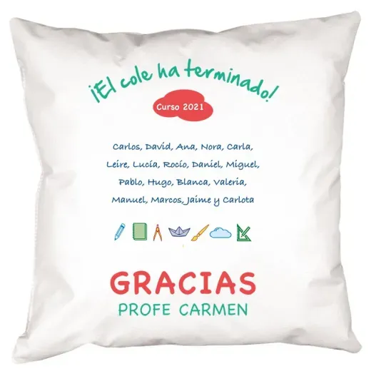 Coj&iacute;n personalizado para profe (Detalle de presentación)