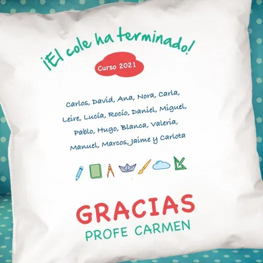 Coj&iacute;n personalizado para profe (Idea de regalo original)