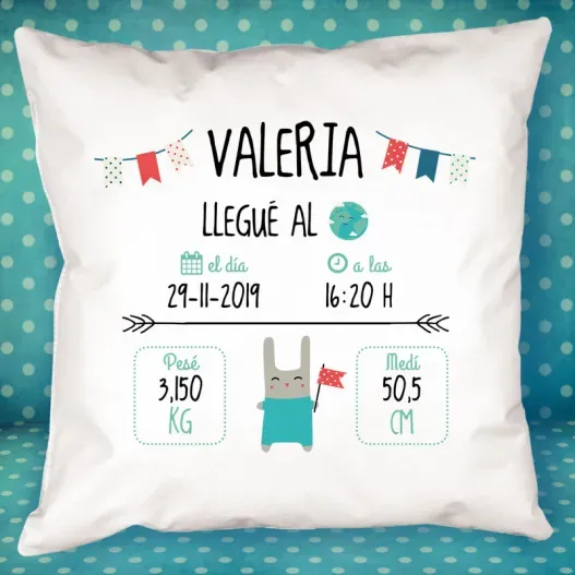 Coj&iacute;n personalizado para reci&eacute;n nacido (Vista alternativa)