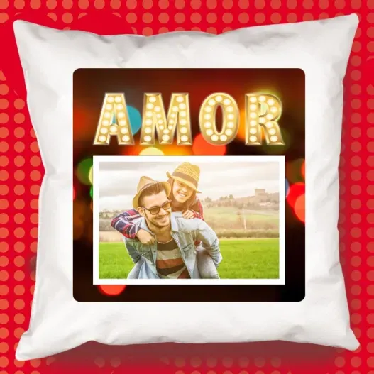 Coj&iacute;n personalizado AMOR luminoso