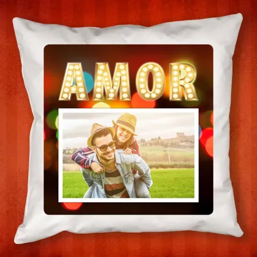 Coj&iacute;n personalizado AMOR luminoso (Idea de regalo original)