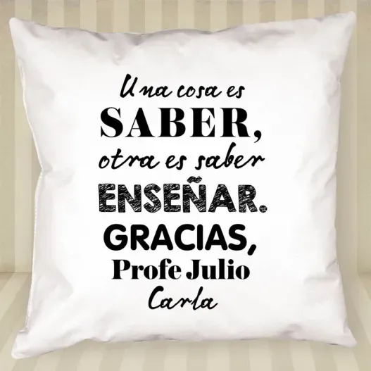 Coj&iacute;n personalizado 'Saber ense&ntilde;ar' (Vista alternativa)