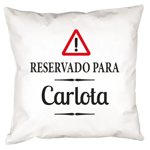 Coj&iacute;n Reservado personalizado (Detalle de presentación)