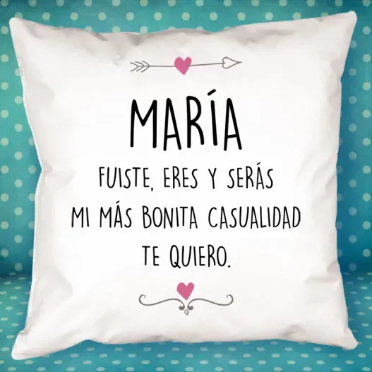 Coj&iacute;n rom&aacute;ntico personalizado