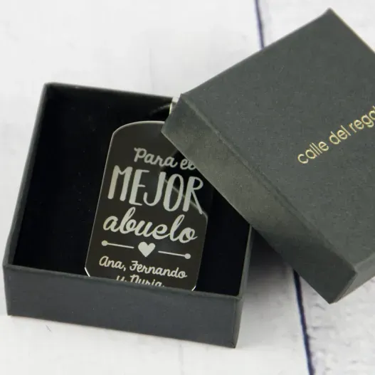 Colgante personalizado para el mejor Abuelo (Idea de regalo original)