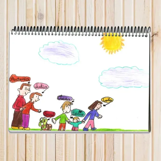 Cuaderno personalizado con el dibujo de tu hijo (Vista alternativa)