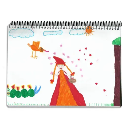 Cuaderno personalizado con el dibujo de tu hijo (Detalle de presentación)