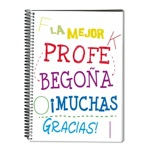 Cuaderno personalizado Mejor Profe (Idea de regalo original)