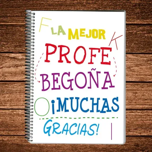 Cuaderno personalizado Mejor Profe (Vista alternativa)
