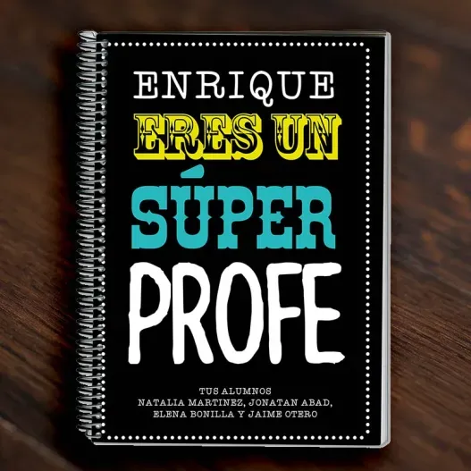 Cuaderno S&uacute;per Profe personalizado (Vista alternativa)